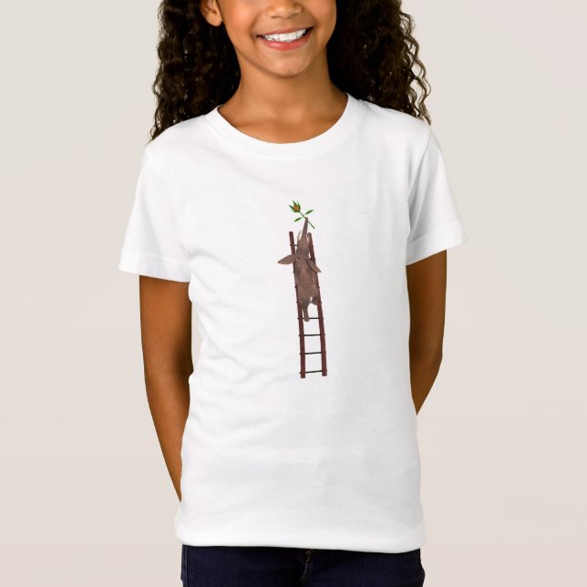 T-Shirt Escalade éléphante une échelle (Devant)