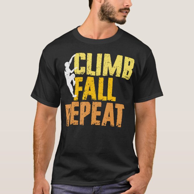 T-shirt Escalade en salle Escalade Chute (Devant)
