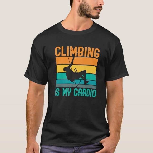 T-shirt Escalade Est Mon Cardio Tree Rock Climber (Devant)