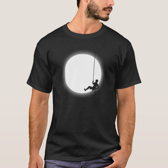 T-shirt Escalade et Pleine lune (Devant)