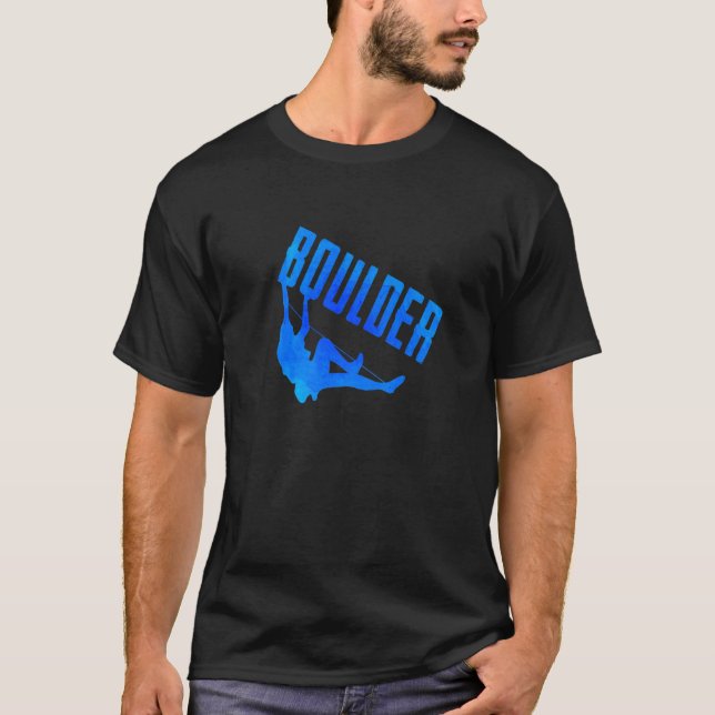 T-shirt Escalade graphique rétro Bouldering Rock Climber M (Devant)