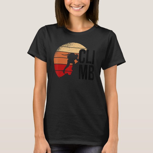 T-shirt Escalade graphique rétro Bouldering Rock Climber M (Devant)