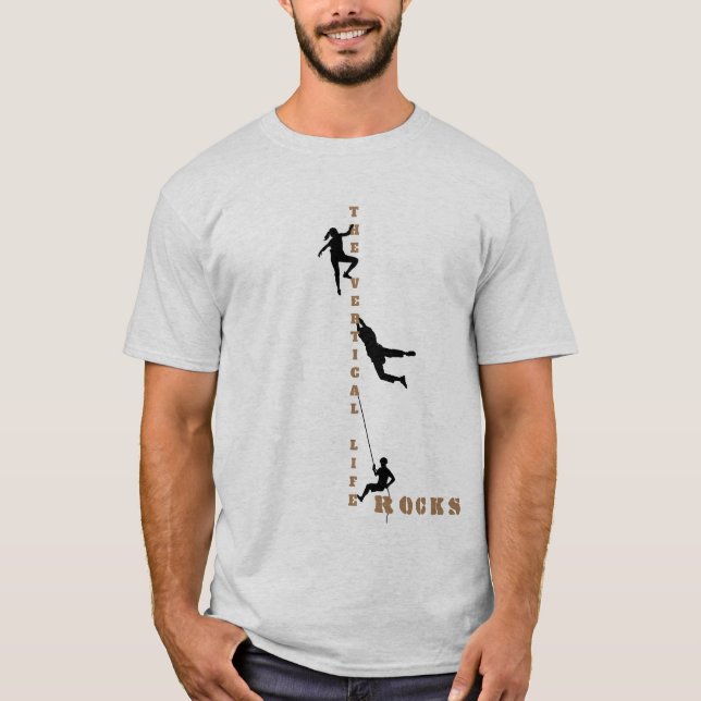 T-shirt Escalade - La vie verticale déchire ! (Devant)