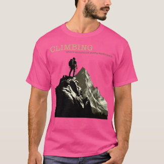 T-shirt Escalade Où L'Endurance Répond À L'Excitation Iv A