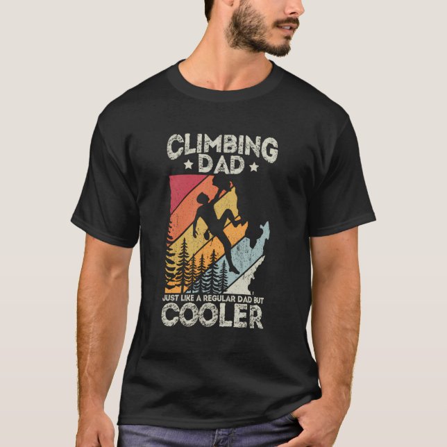 T-shirt Escalade Papa Comme Un Père Régulier Mais Un Monte (Devant)