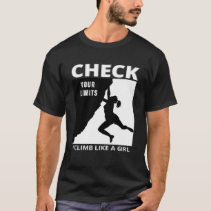 T-shirt Escalade Pour Femmes Filles et Enfants Qui Aiment