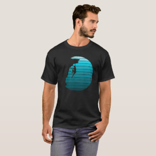 T-shirt Escalade rocheuse et Pleine lune bleue
