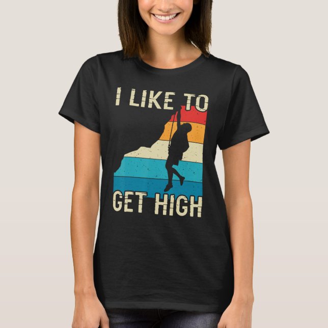 T-shirt Escalade Rock Boulder Mountain J'Aime Devenir Élev (Devant)