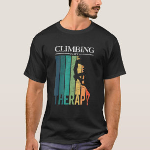 T-shirt Escalade Rock est ma thérapie Retro Climber Boulde