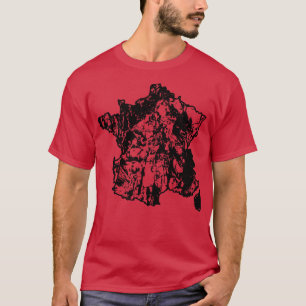 T-shirt Escalade Rock France Rock Climber Map Art