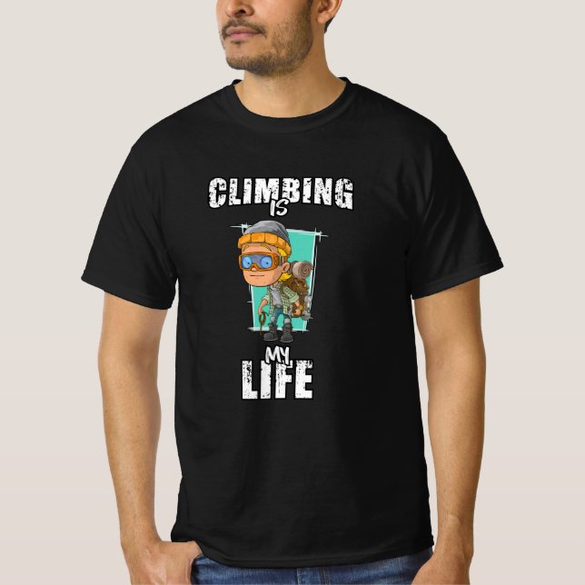 T-shirt Escalade Rock Mountains Climber Climber Idée cadea (Devant)