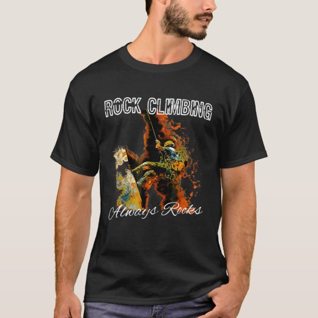 T-shirt Escalade rock toujours roches (Devant)