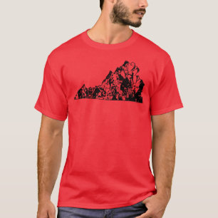 T-shirt Escalade Rock Virginia Rock Climber State Map Clim