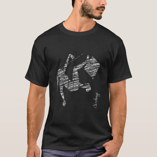 T-shirt Escalade silhouette roche alpinisme 18 (Devant)
