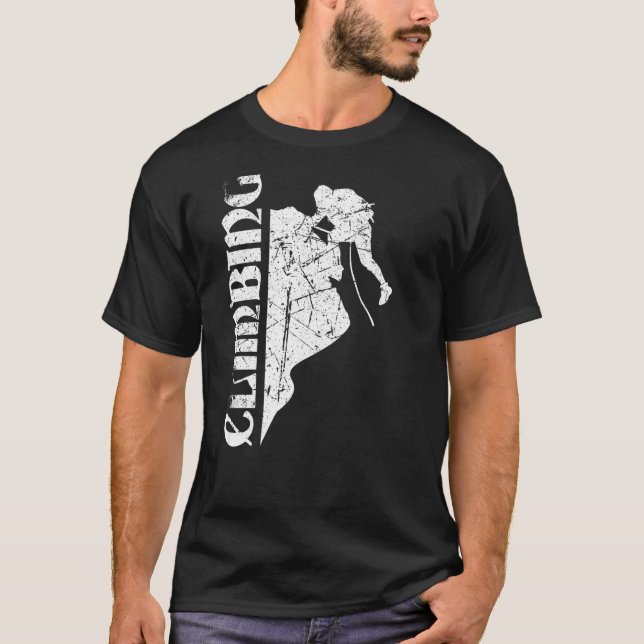 T-shirt Escalade silhouette roche alpinisme 25 (Devant)