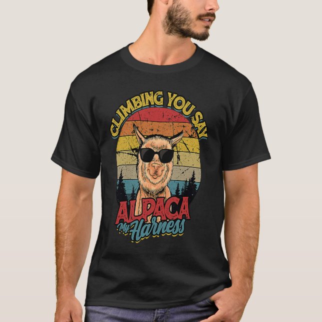 T-shirt Escalade Vous Dites Alpaca My Harness Mountain Cli (Devant)
