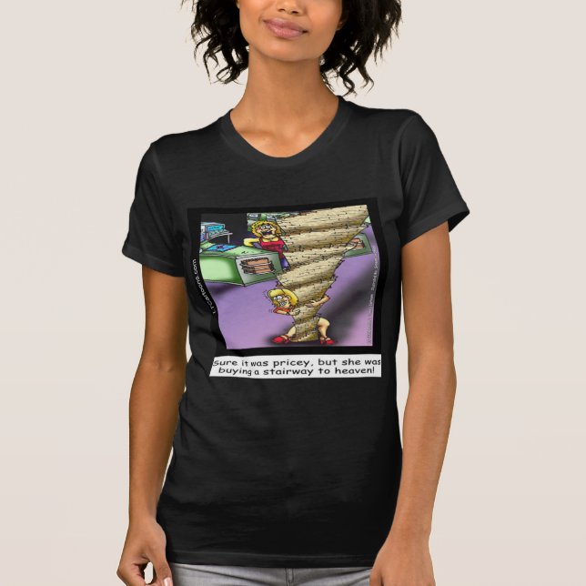 T-shirt Escalier Céleste Hors de Prix Drôle (Devant)