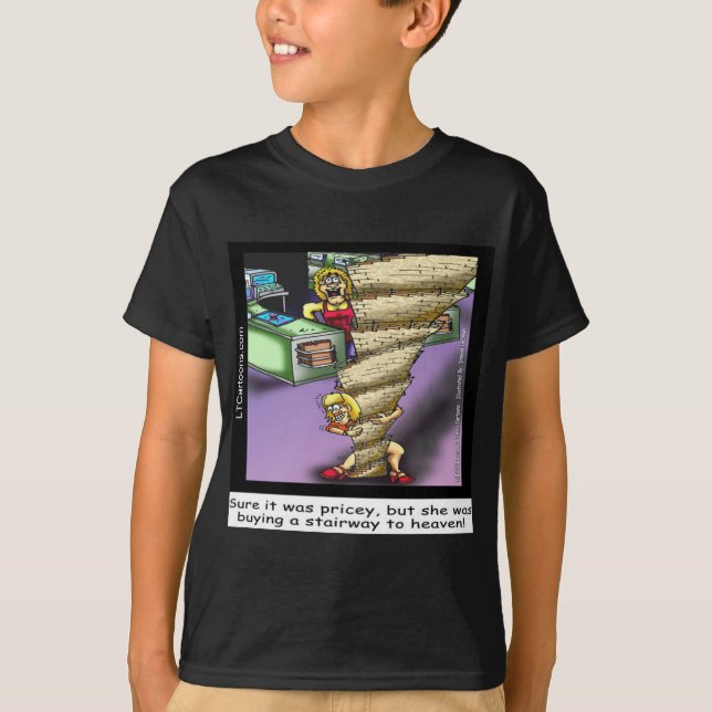 T-shirt Escalier Céleste Hors de Prix Drôle (Devant)