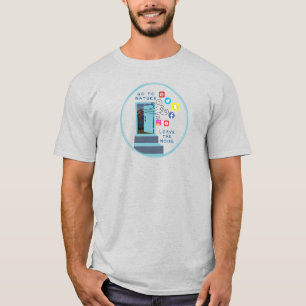 T-shirt Escalier pour la paix : laissez les médias sociaux