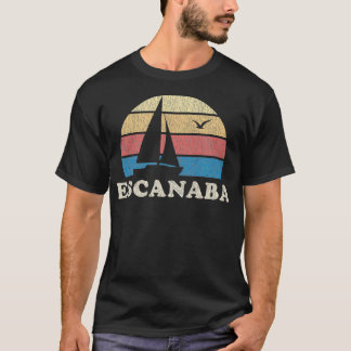 T-shirt Escanaba MI Bateau Vintage les années 70 Throwback