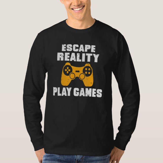 T-shirt Escape Reality Jeu de jeux (Devant)