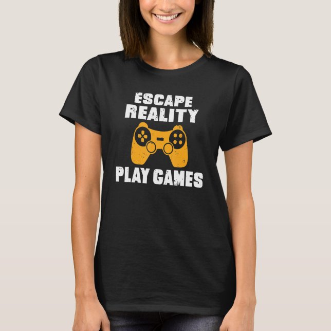 T-shirt Escape Reality Jeu de jeux (Devant)