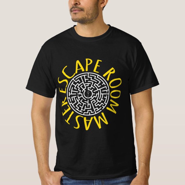 T-shirt Escape Room Master Shirt Puzzle Maze Design (Devant)