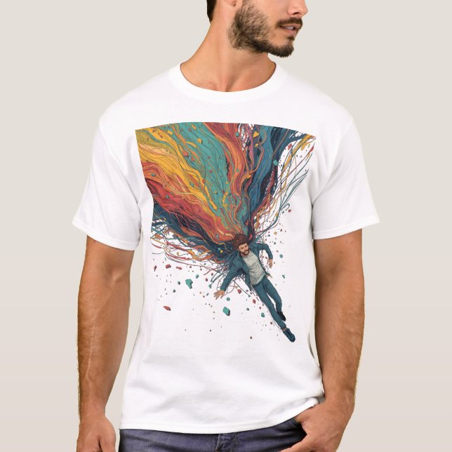T-shirt Escaping the Noise – Solitary Reflection Art (Devant)