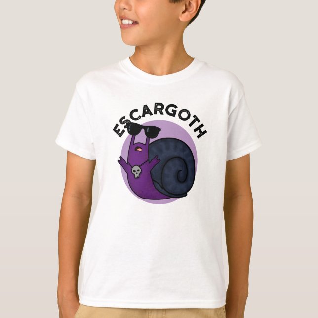T-shirt Escar goth Funny Cool Goth Snail Pun (Devant)