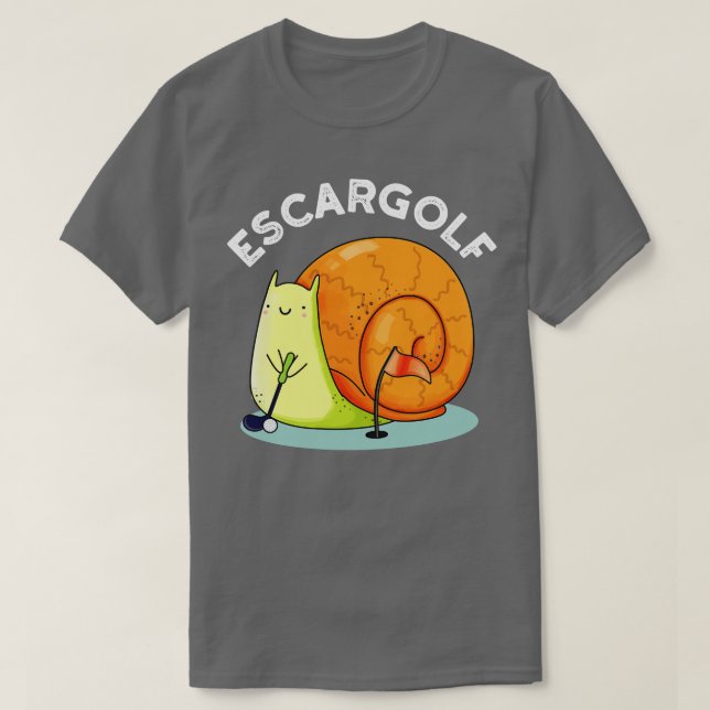 T-shirt Escargolf Cute Escargot Snail Pun 1 (Design devant)
