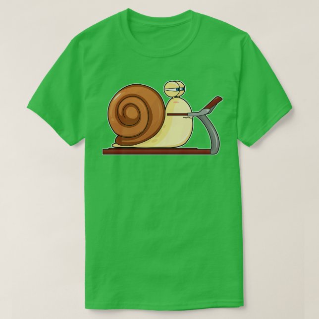 T-shirt Escargot à Jogging sur tapis roulant (Design devant)