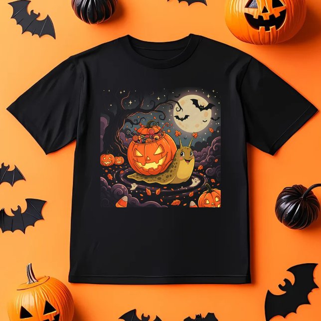 T-shirt Escargot Citrouille, Créature drôle d'Halloween (Créateur téléchargé)