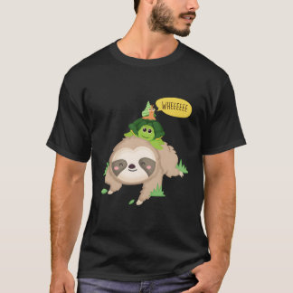 T-shirt Escargot de tortue fainéante Lente Amoureux des an