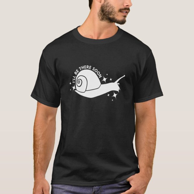 T-shirt Escargot disant jogging course retard retard (Devant)