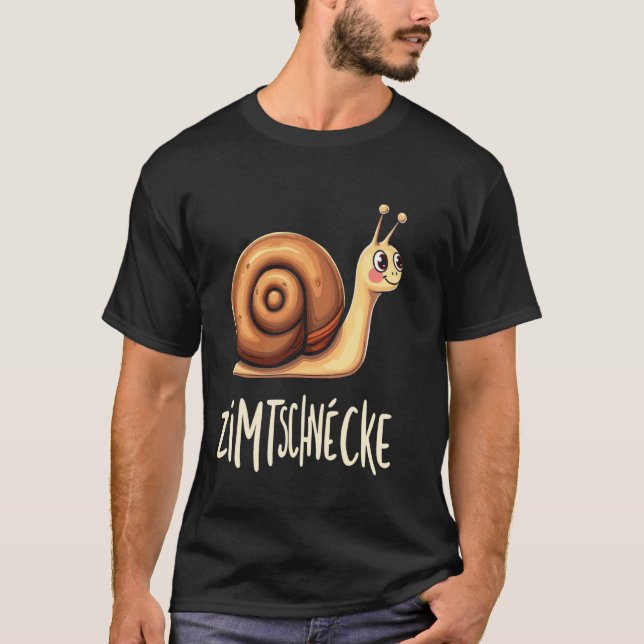 T-shirt escargot en forme de cannelle Funny snail (Devant)