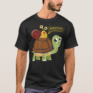 T-shirt Escargot équitation d'une tortue Supersonic Amoure