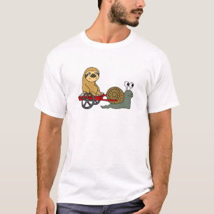 T-shirt Escargot mignon tirant la paresse dans le chariot