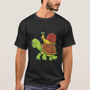 T-shirt Escargot Riding A Turtle Turtle Lover Don