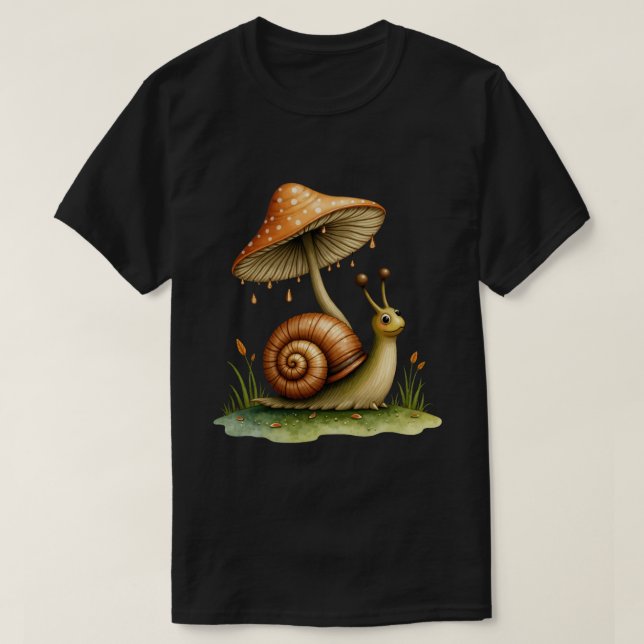 T-shirt Escargot sous champignon (Design devant)