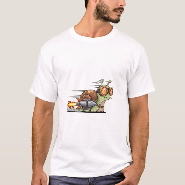 T-shirt Escargot Turbo à Accélérateur de Fusée (Devant)