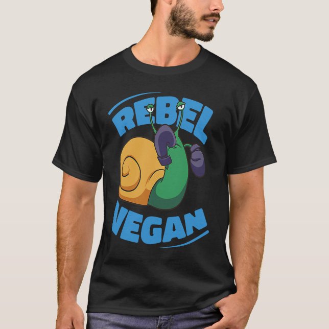 T-shirt Escargot végane rebelle (Devant)