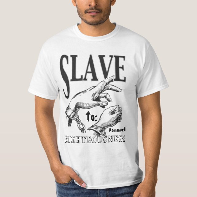 T-shirt ESCLAVE, droiture, à : , 6h18 de Romains (Devant)