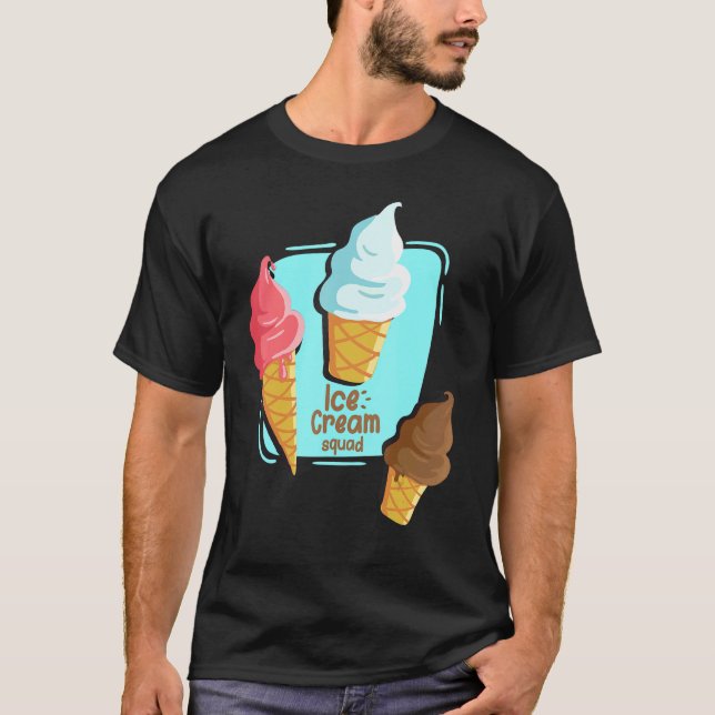 T-shirt Escouade De Crème De Glace De Cône Douce Pour Cita (Devant)