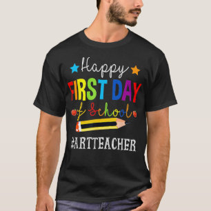 T-shirt Escouade de professeurs d'art Joyeux 1er jour de l