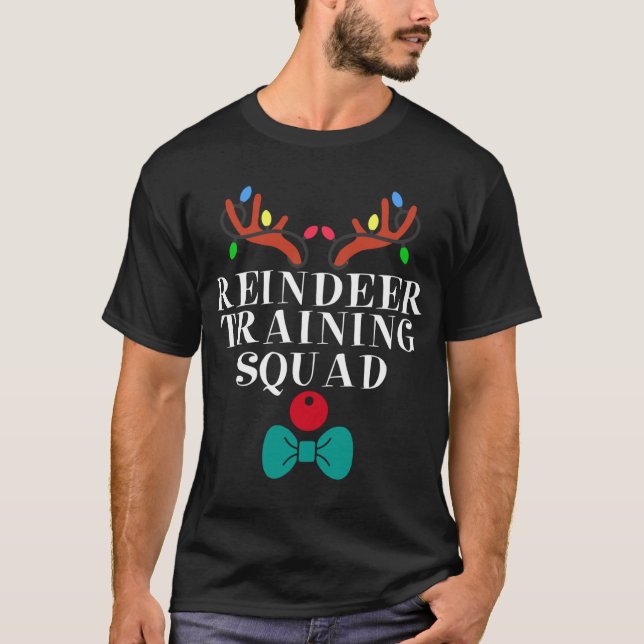 T-shirt Escouade de rennes - Costume d'aide de Noël (Devant)