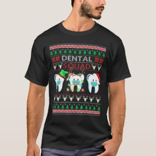 T-shirt Escouade Dentaire Dents En Masque Noël Quarantaine