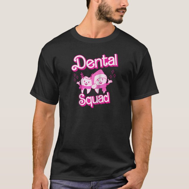 T-shirt Escouade dentaire Xmas dents Dentiste Santa Hat Cr (Devant)