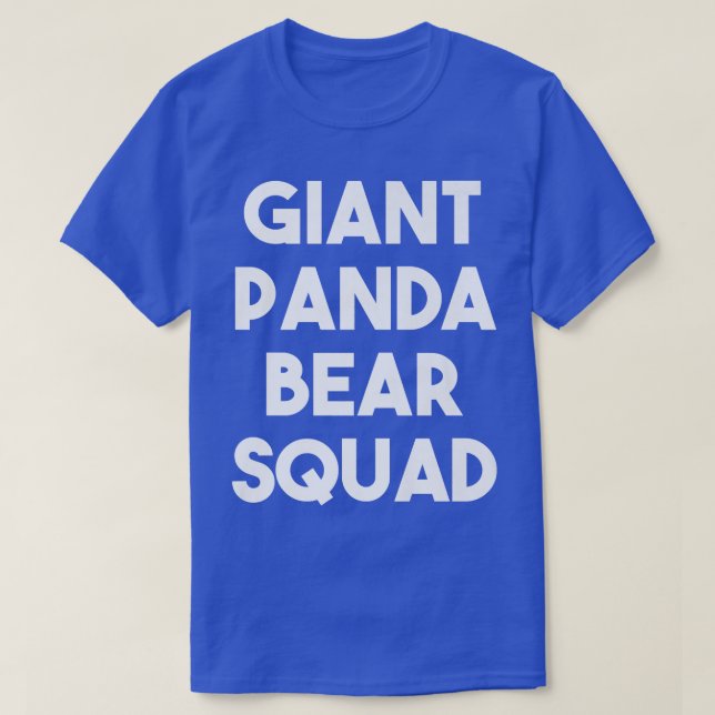 T-shirt Escouade d'ours de panda géant - Drôle Ours de pan (Design devant)