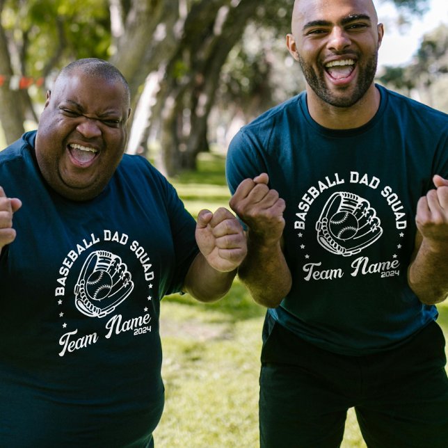 T-shirt Escouade papa de baseball personnalisée avec le no (Custom Baseball Dad Squad with Team Name Number T-Shirt)