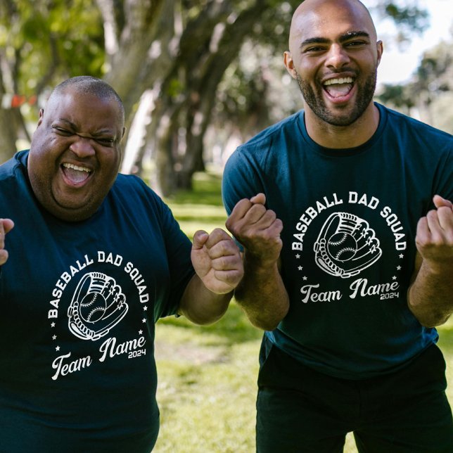 T-shirt Escouade papa de baseball personnalisée avec le no (Custom Baseball Dad Squad with Team Name Number T-Shirt)